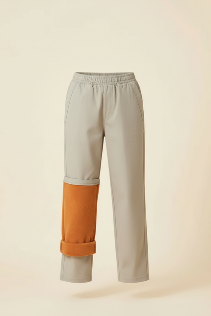 Pantalon Beige Droit Doublé Polaire Enfant Confortable - Gabardine - vue 3