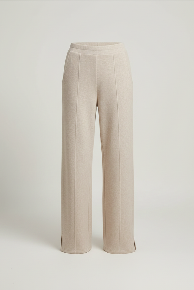 Pantalon Beige Ample Décontracté Fluide Femme - Molleton - vue 3