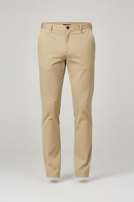 Pantalon Beige Homme Slim Extensible Chino Décontracté - Gabardine - vue 3