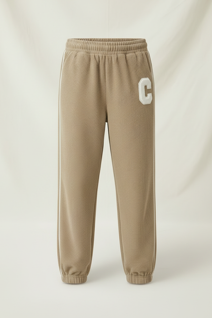 Pantalon Sport Beige - Cordé - vue 3