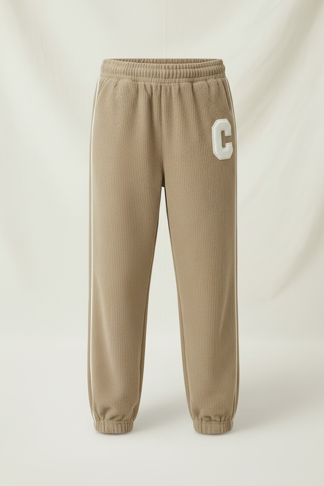 Pantalon Sport Beige - Cordé - vue 3