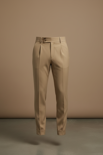 Pantalon Mariage Homme Beige - Gabardine - vue 3