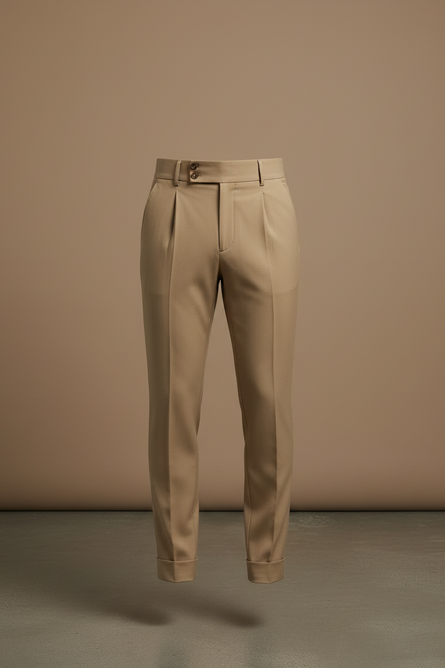 Pantalon Mariage Homme Beige - Gabardine - vue 3