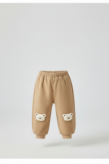 Pantalon Beige Ample Molletonné Ours Enfant - vue 3
