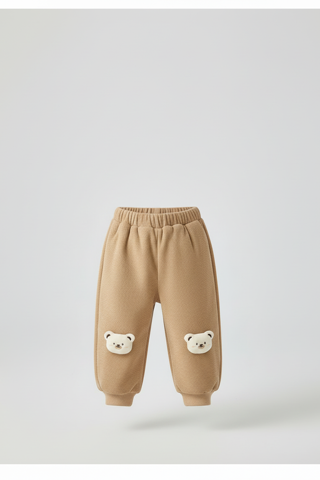 Pantalon Beige Ample Molletonné Ours Enfant - vue 3