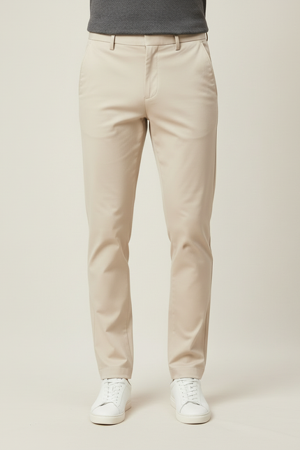 Pantalon Beige Homme Slim Fit Décontracté Élégant - Gabardine - vue 3