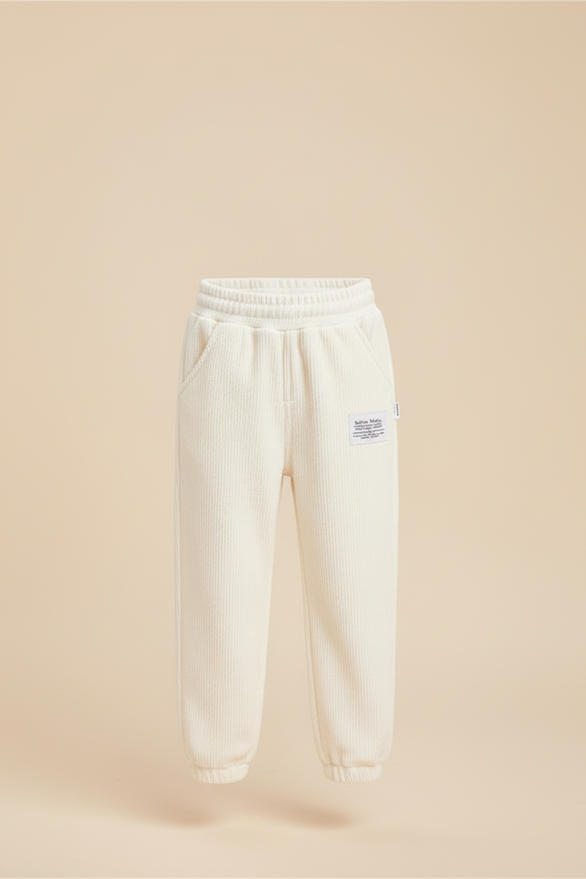Pantalon Beige Côtelé Épais Garçon Décontracté - Cordé - vue 3