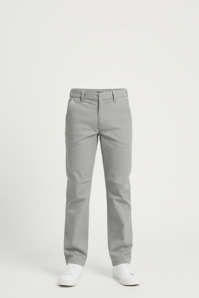 Pantalon Beige Droit Coton Décontracté Garçon - Gris - vue 3