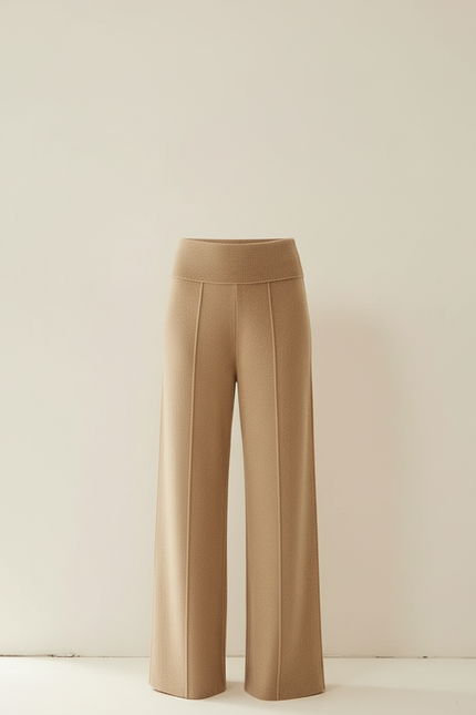 Pantalon Beige Cachemire Ample Confortable Chaud - Laine - vue 3