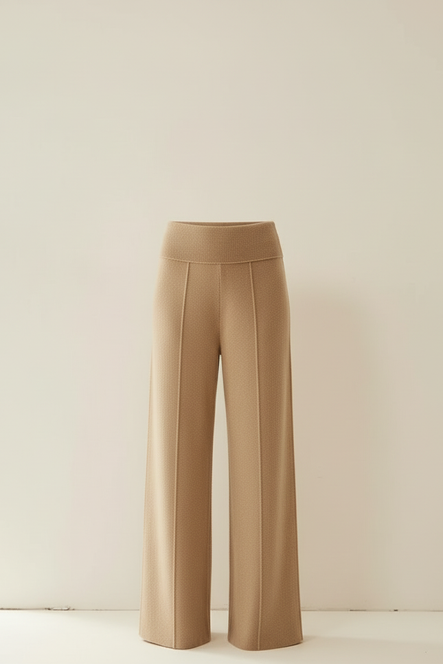 Pantalon Beige Cachemire Ample Confortable Chaud - Laine - vue 3