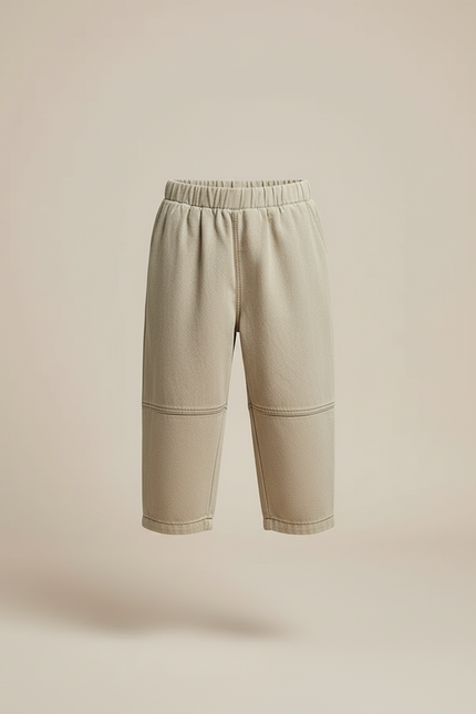 Pantalon Capri Beige - Kaki Molleton - vue 3