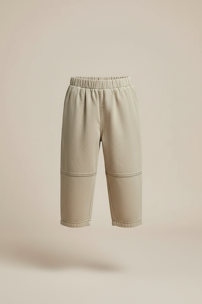 Pantalon Capri Beige - Kaki Molleton - vue 3