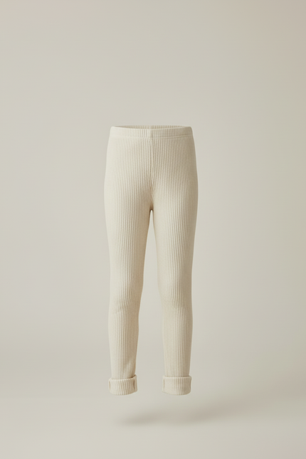 Pantalon Beige Côtelé Tricoté Slim Enfant Confortable - Maille - vue 3