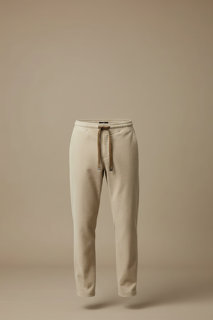 Pantalon Beige Côtelé Droit Décontracté Homme Cordon - Cordé - vue 3
