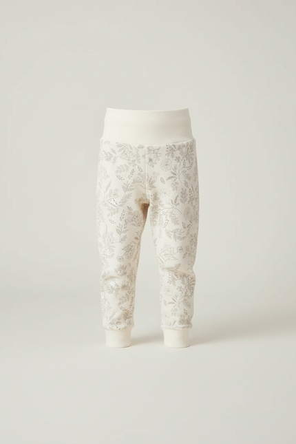 Pantalon Beige Coton Imprimé Floral Ample Enfant - Molleton - vue 3