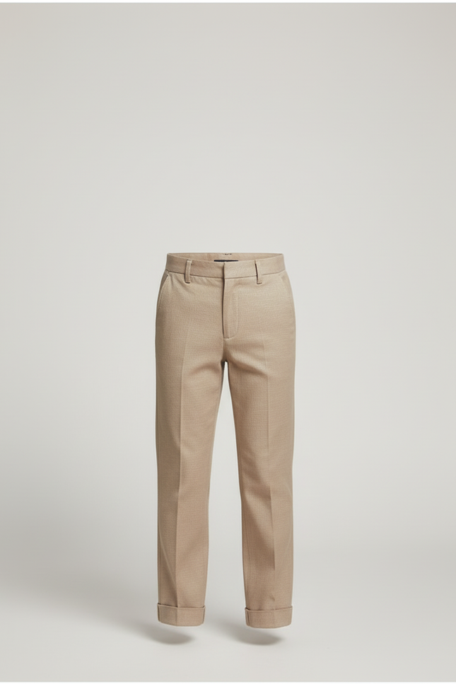 Pantalon Beige Enfant Droit Élégant Coton Décontracté - Gabardine - vue 3