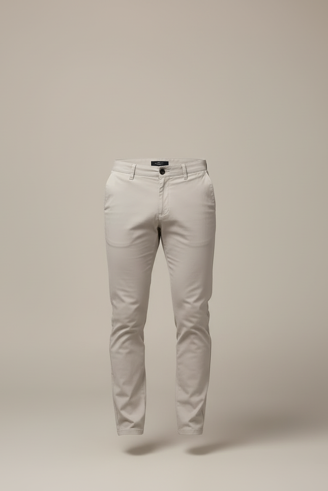 Pantalon Beige Homme Chino Slim Fit Décontracté - Gabardine - vue 3