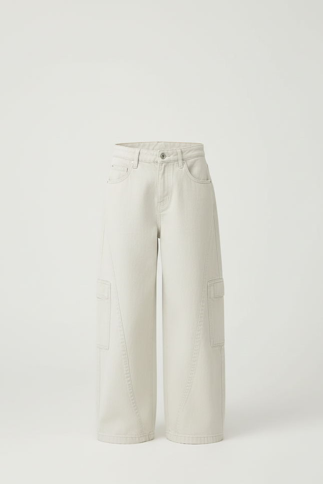 Pantalon Beige Ample Cargo Décontracté Garçon - Jean - vue 3