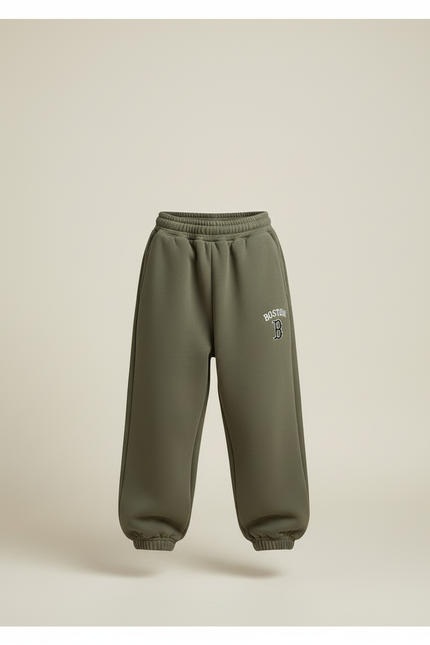 Pantalon Beige Sport Molletonné Ample Boston Enfant - Kaki - vue 3