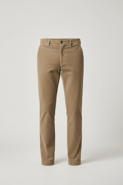 Pantalon Beige Velours Homme - Cordé - vue 3