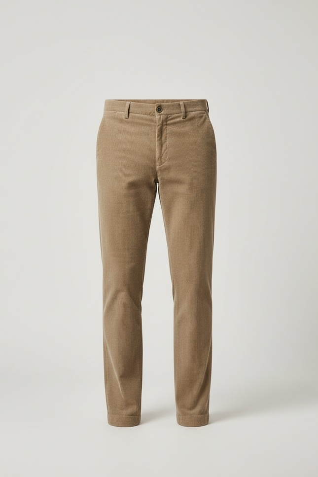 Pantalon Beige Velours Homme - Cordé - vue 3