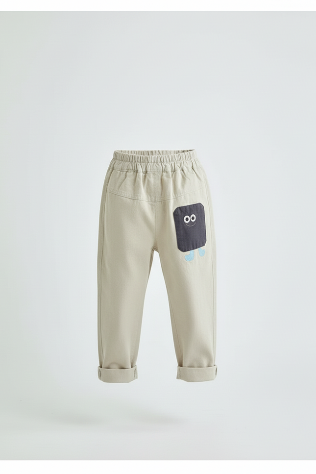 Pantalon Beige Poche - Toile - vue 3
