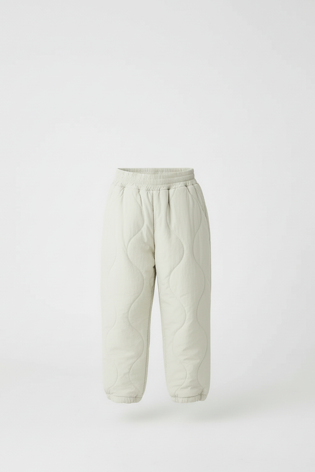 Pantalon Beige Matelassé Ample Confortable Enfant Hiver - Polyester - vue 3