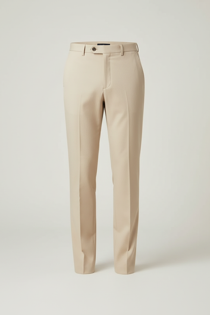 Pantalon Beige Droit Élégant Business Homme - Gabardine - vue 3