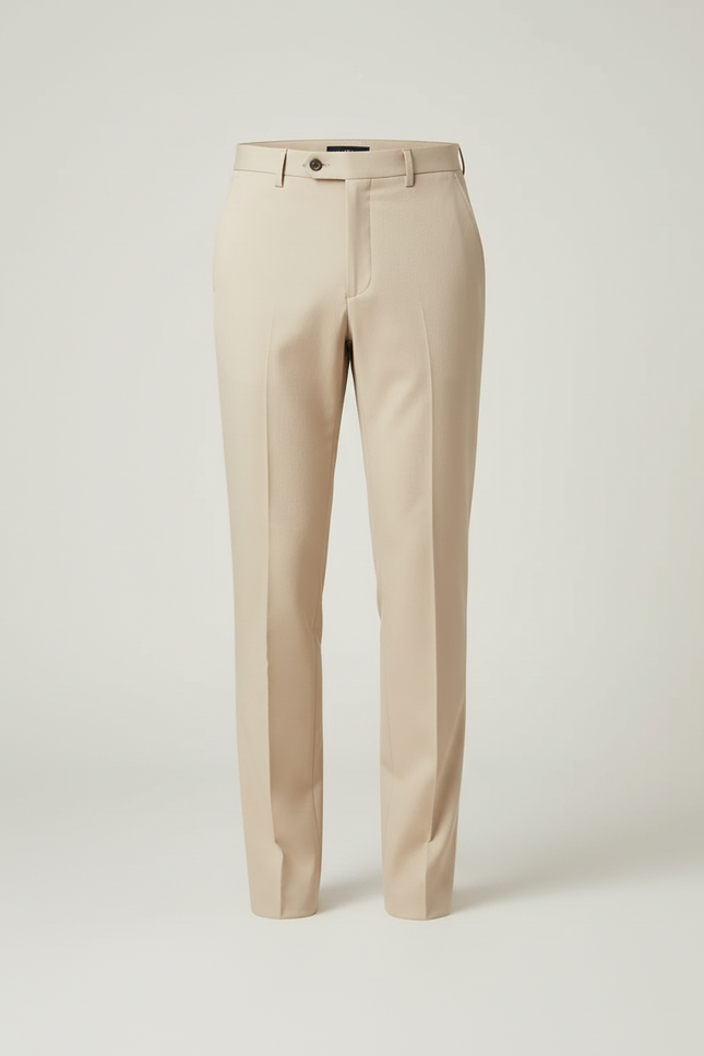 Pantalon Beige Droit Élégant Business Homme - Gabardine - vue 3