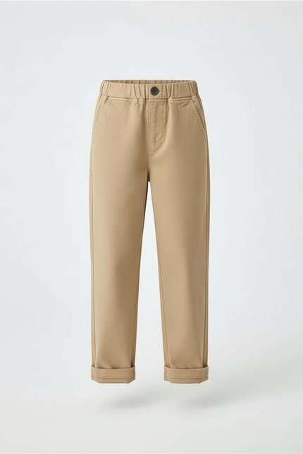 Pantalon En Toile Beige - vue 3