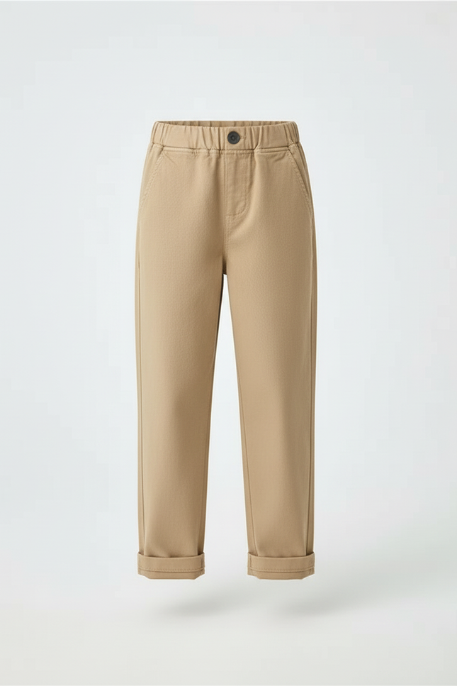 Pantalon En Toile Beige - vue 3