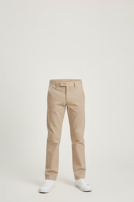 Pantalon Beige Chino Coton Droit Classique Garçon - Gabardine - vue 3