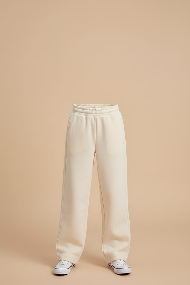 Pantalon Beige Ample Molleton Décontracté Enfant - vue 3