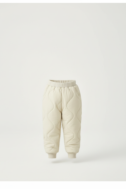 Pantalon Beige Matelassé Hiver Enfant Rembourré Chaud - Polyester - vue 3