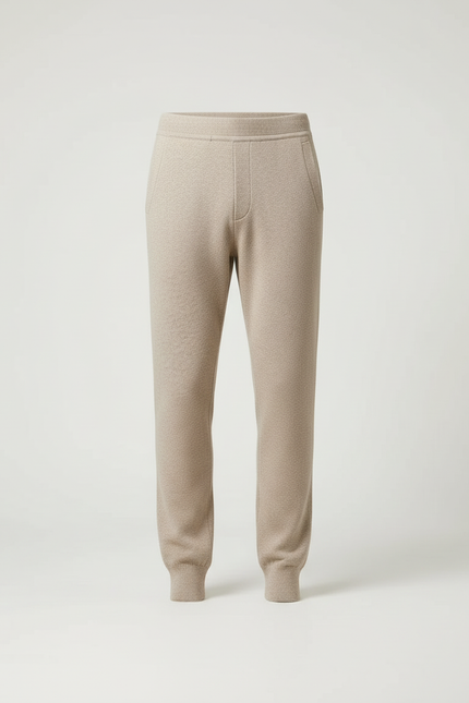 Pantalon Jogging Beige - Maille - vue 3