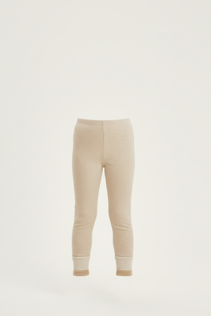 Pantalon Beige Côtelé Doublé Polaire Enfant - Cordé - vue 3