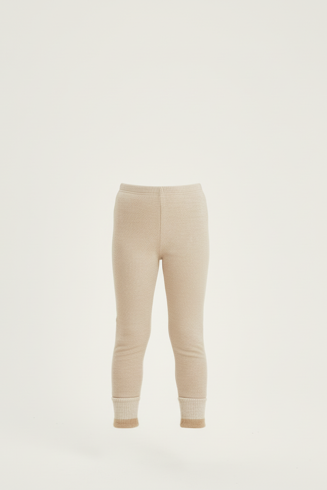 Pantalon Beige Côtelé Doublé Polaire Enfant - Cordé - vue 3