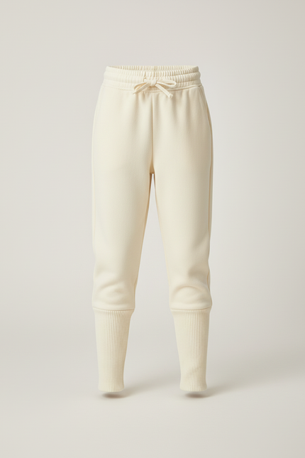 Pantalon Beige Confortable Côtelé Ample Enfant Doux - Molleton - vue 3