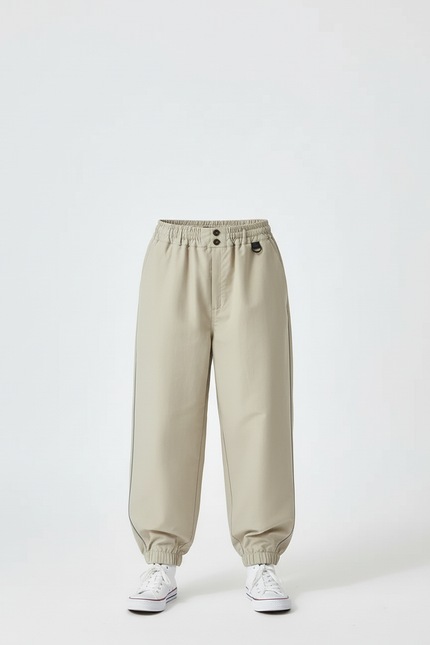 Pantalon Beige Cargo Ample Décontracté Enfant Fille - Gabardine - vue 3