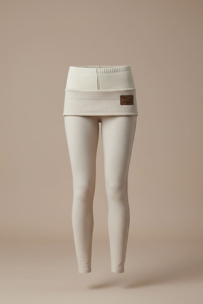 Pantalon Beige Thermique Laine Doublé Chaud Hiver - vue 3