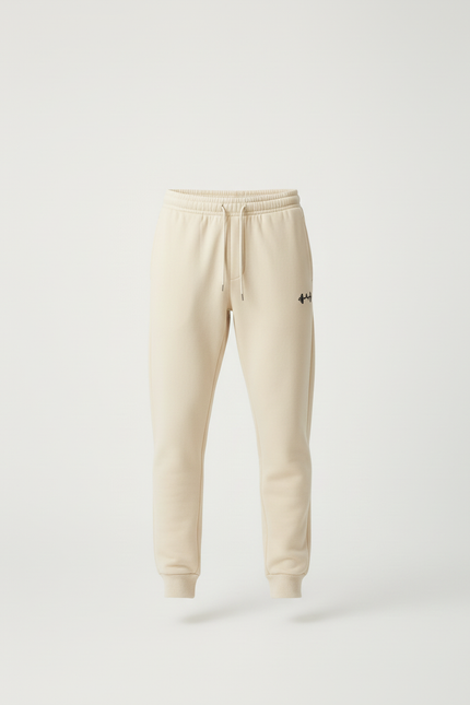 Pantalon Beige Jogging Sport Cordon Imprimé Homme - Molleton - vue 3