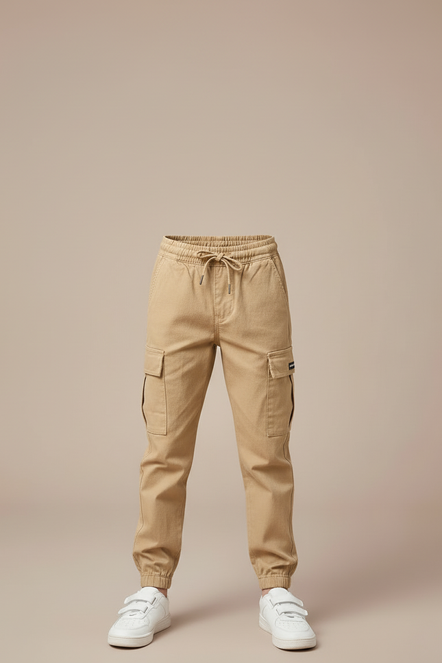 Pantalon Beige Cargo Coton Décontracté Garçon - vue 3