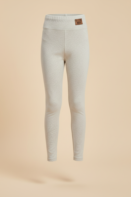 Pantalon Beige Coton Stretch Enfant Confortable - Molleton - vue 3
