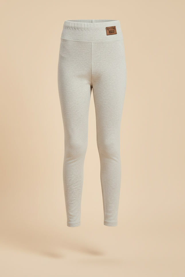 Pantalon Beige Coton Stretch Enfant Confortable - Molleton - vue 3