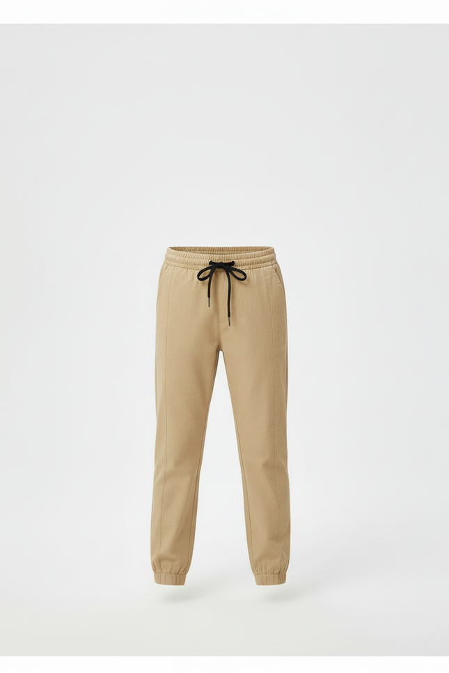 Pantalon Beige Jogger Coton Décontracté Enfant - vue 3