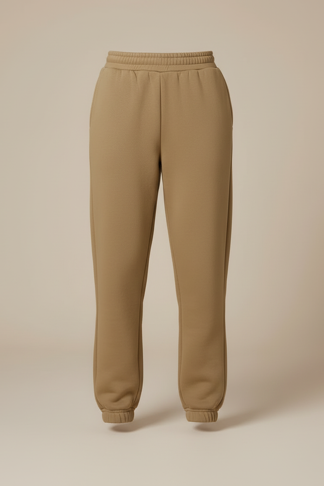 Pantalon Beige Molletonné Confortable Décontracté Femme - Kaki - vue 3