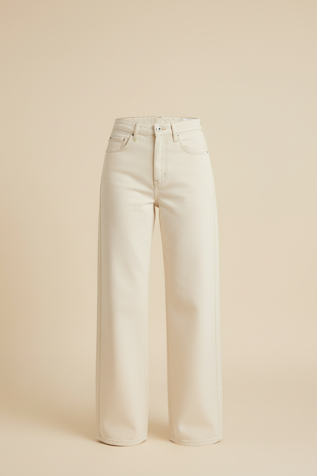 Pantalon Denim Beige - Jean - vue 3