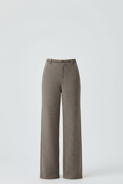 Pantalon Flanelle Beige - Laine - vue 3