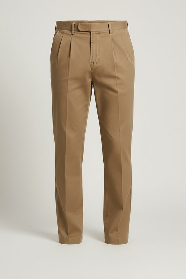 Pantalon À Pince Beige Homme - Gabardine - vue 3