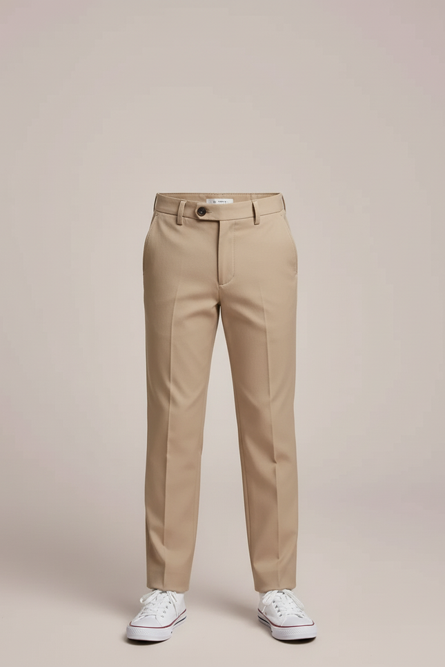 Pantalon Beige Slim Fit Formel Enfant - Gabardine - vue 3